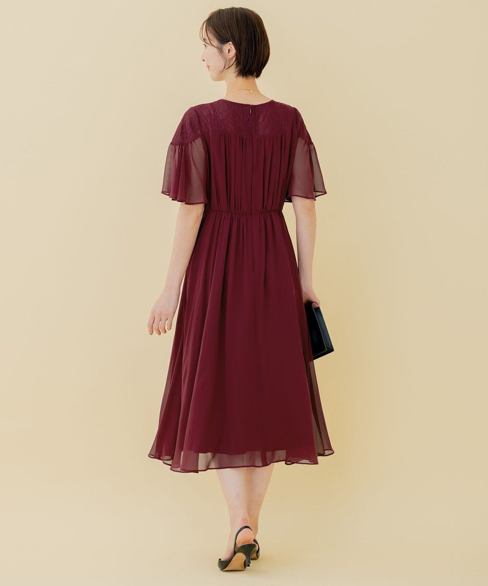 自由区 【WEB限定】シフォンレースコンビネーション ドレス 