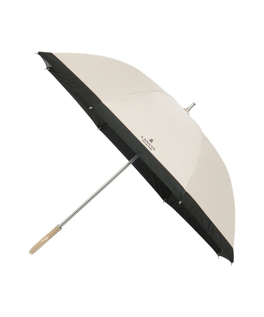 MOONBAT 【遮光/晴雨兼用日傘】LANVIN COLLECTION (ランバン コレクション)グログランリボン バイカラー 遮熱 UV 長傘 