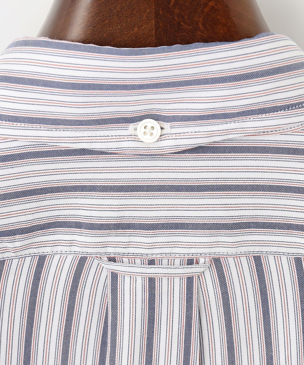 J.PRESS MEN オーガニックコットン ダブルチューブマルチストライプ シャツ 