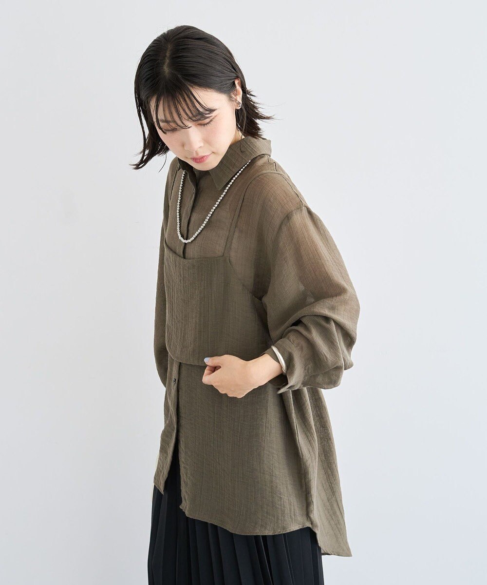 Green Parks ＳＥＴ２点シアーシャツ＋ビスチェ 