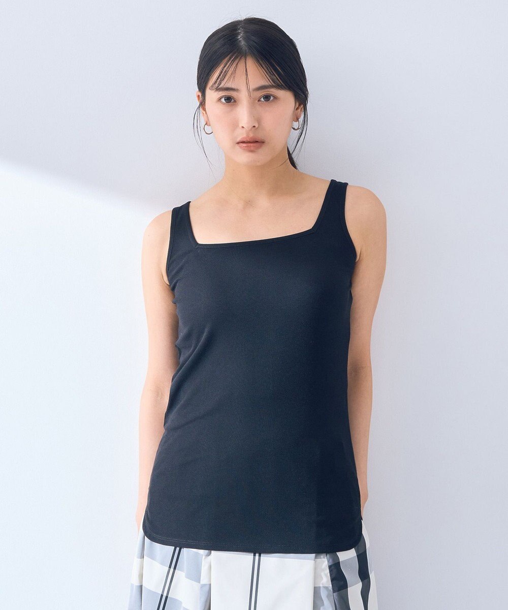 YECCA VECCA 2wayスクエアリブタンクトップ 