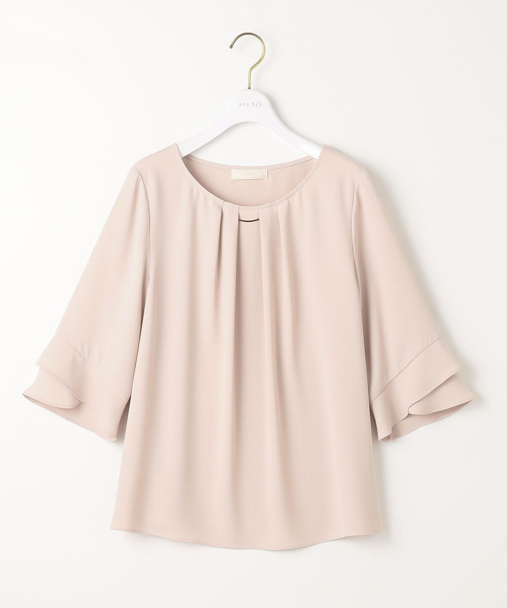 ANY SIS S 【洗える】ラッフルフレアジョーゼット ブラウス 