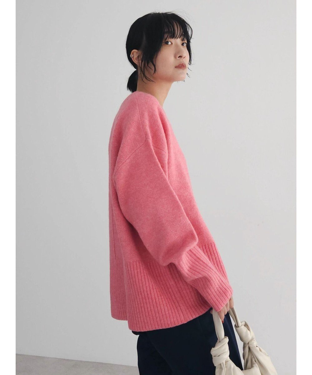 Green Parks ｆｕｗａっとメランジ袖リブ長めニットプルオーバー 