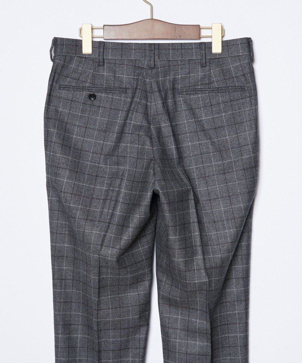 J.PRESS MEN 【TREATMENT WOOL】ストレッチサキソニーチェック スラックス 