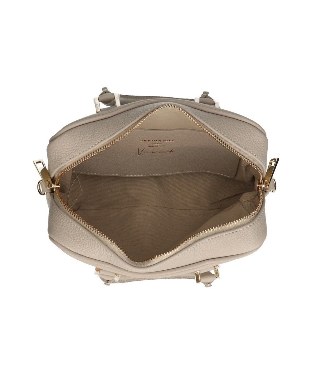 INTER-CHAUSSURES 【CHRISTIAN VILLA】ボックスシルエットレザーハンドバッグ 