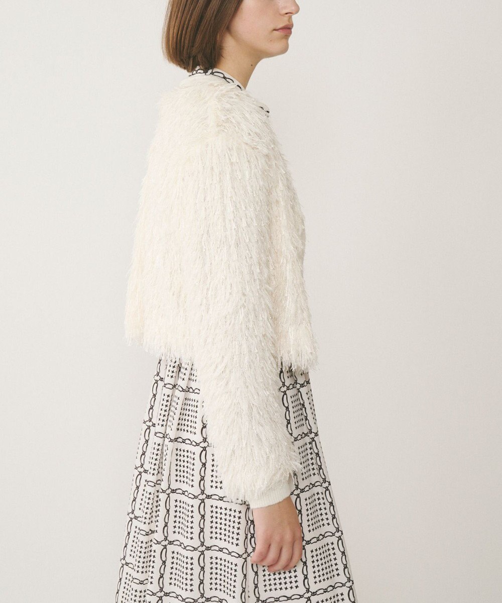 GRACE CONTINENTAL フリンジニットカーディガン 