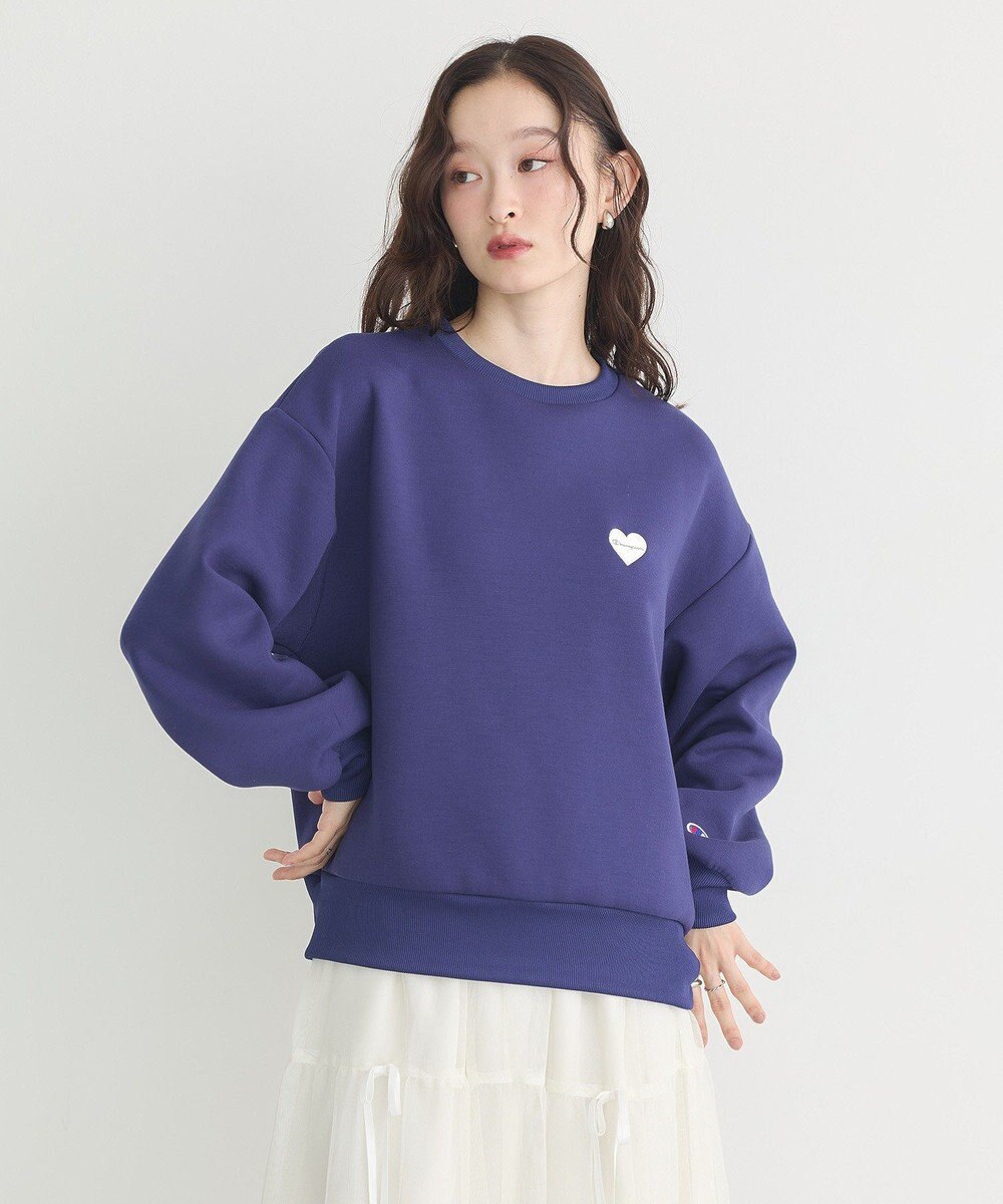 earth music&ecology Ｃｈａｍｐｉｏｎ×ｅｍａｅポンチハートスウェット 