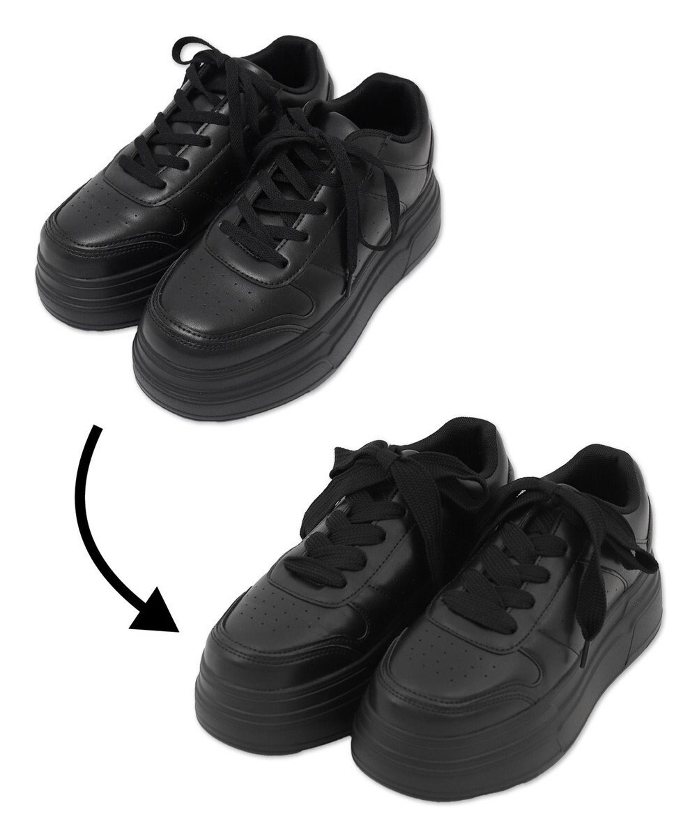 WEGO ボリュームレースアップ厚底スニーカー 