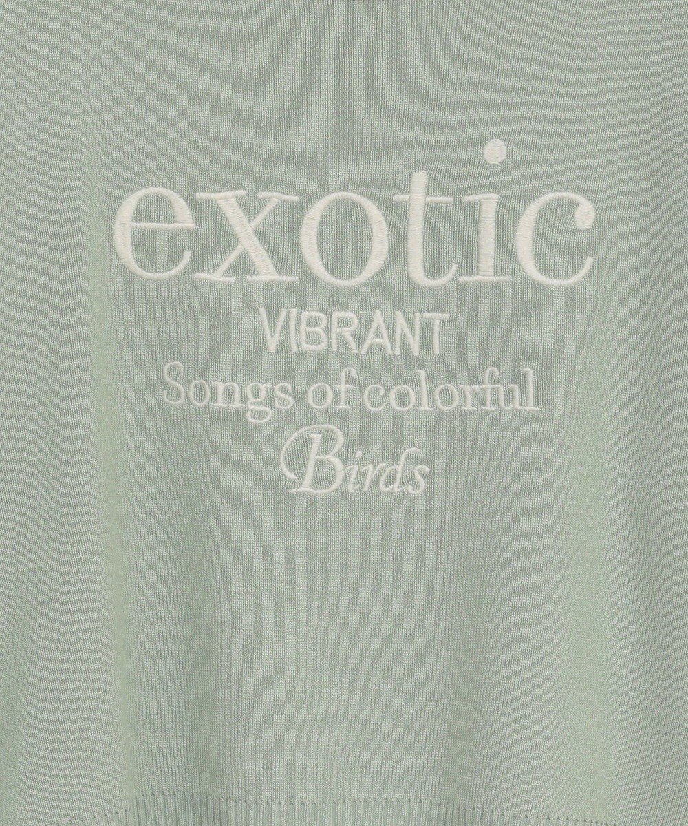 Green Parks ・ＥＬＥＮＣＡＲＥ　ＤＵＥ　ロゴ刺繍６分袖ニット 