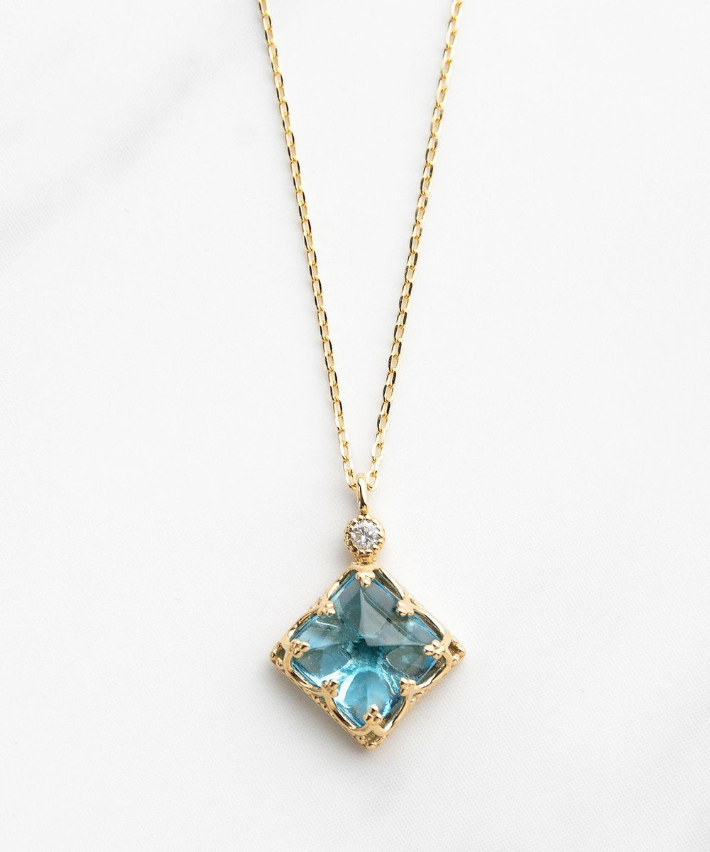 TOCCA 【WEB限定＆数量限定】BLUE STAR K10 NECKLACE  K10 天然石ピラミッドカット ネックレス ブルートパーズ