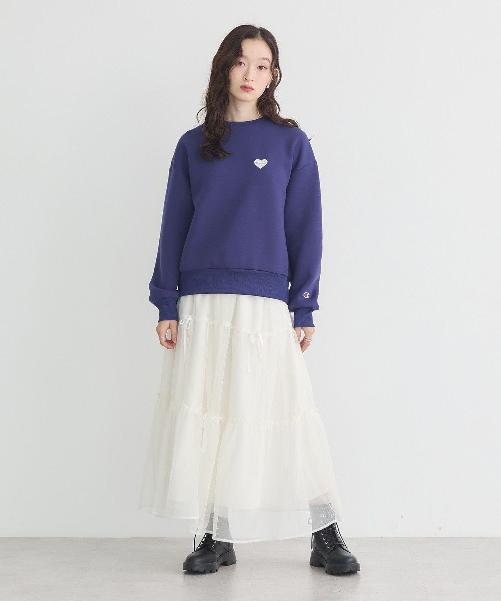 earth music&ecology Ｃｈａｍｐｉｏｎ×ｅｍａｅポンチハートスウェット 