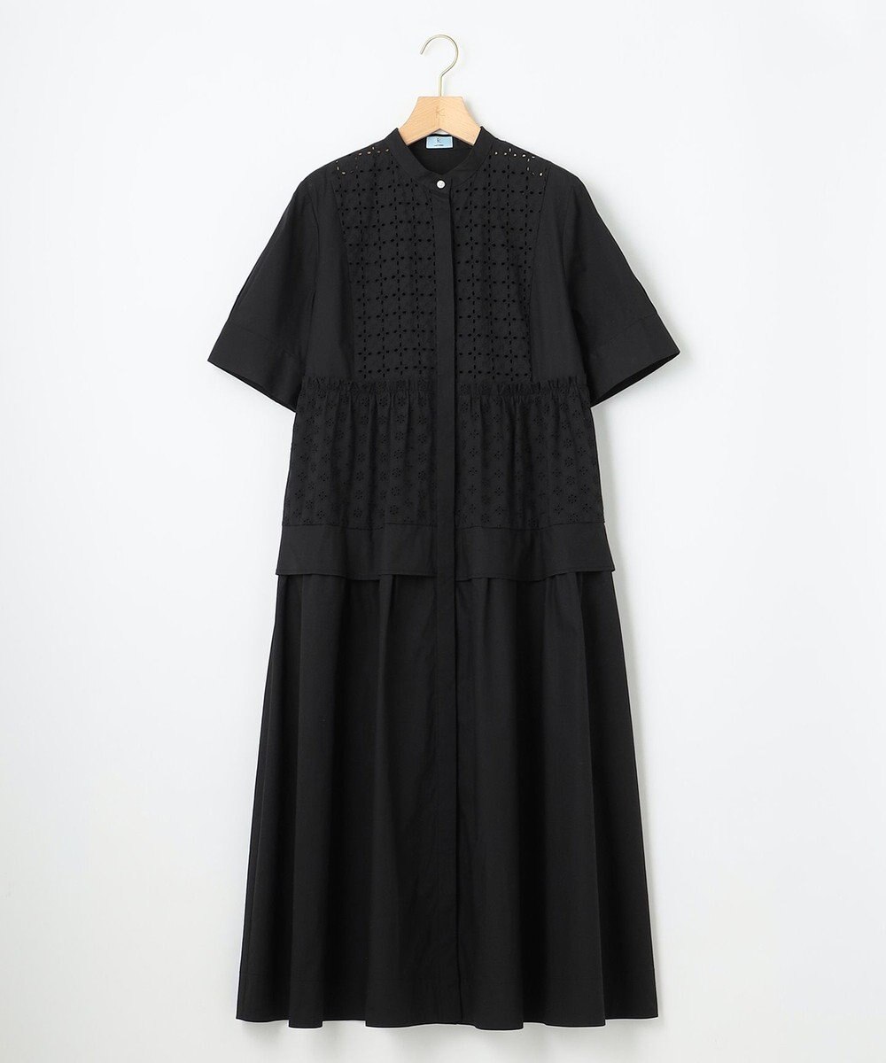 組曲 L エンブロイダリーレース シャーティング ワンピース 