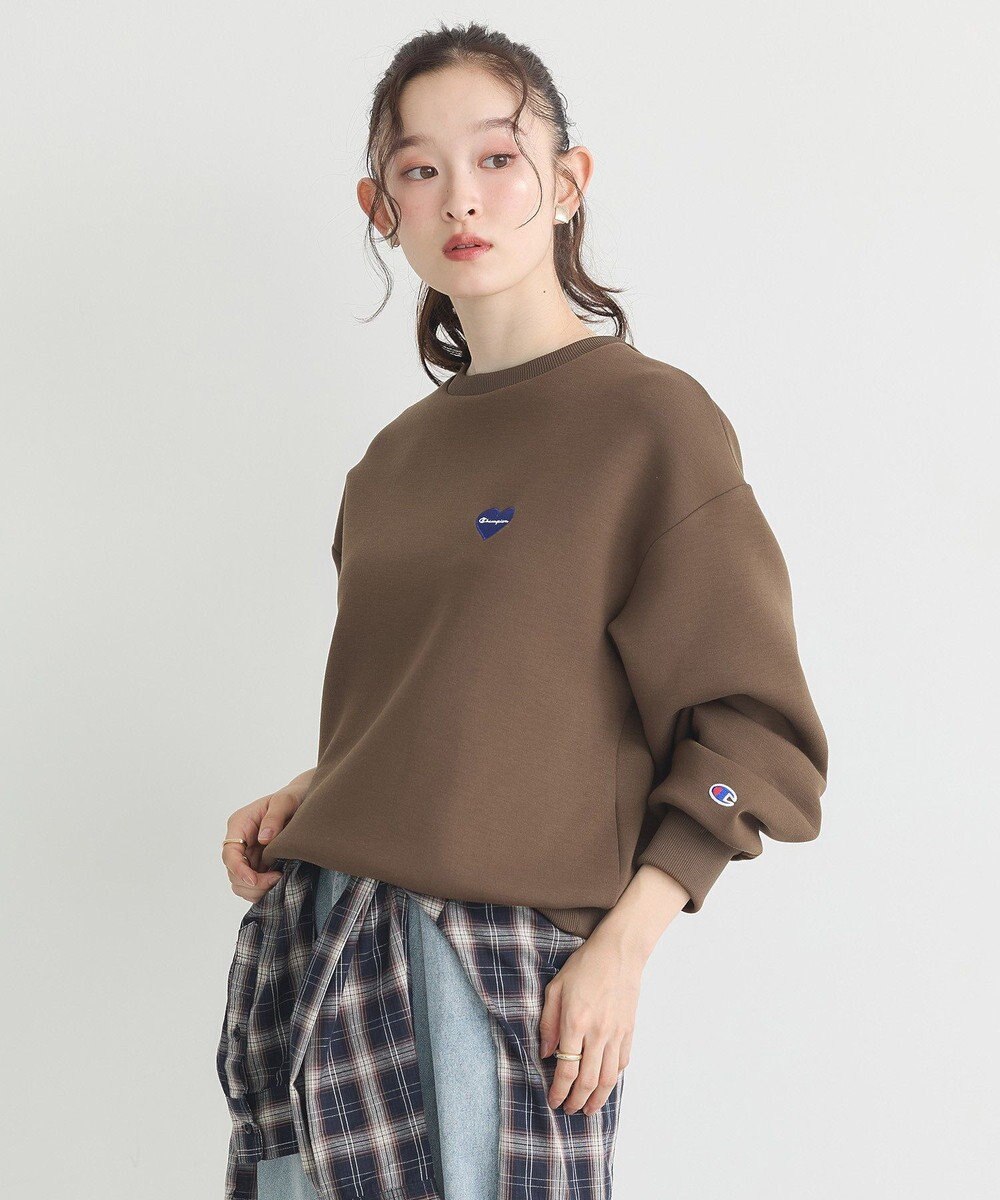 earth music&ecology Ｃｈａｍｐｉｏｎ×ｅｍａｅポンチハートスウェット 