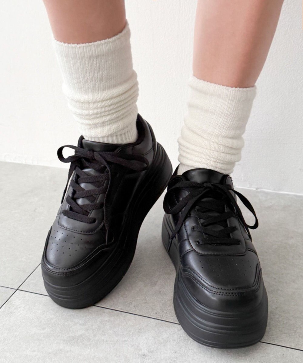 WEGO ボリュームレースアップ厚底スニーカー 