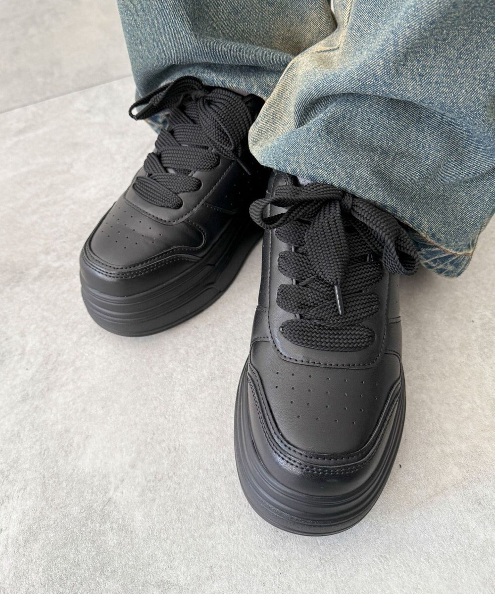 WEGO ボリュームレースアップ厚底スニーカー 