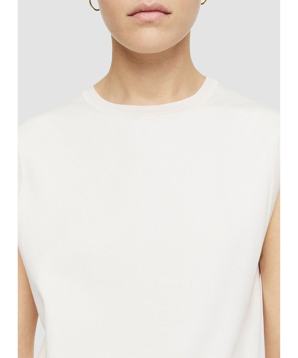 JOSEPH 【洗える】マーセライズコットン　ラウンドネックタンクトップ 