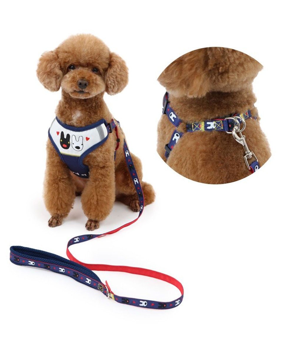 PET PARADISE リサとガスパール ハーネス＆リード Ｓ 《ハート柄》 小型犬 