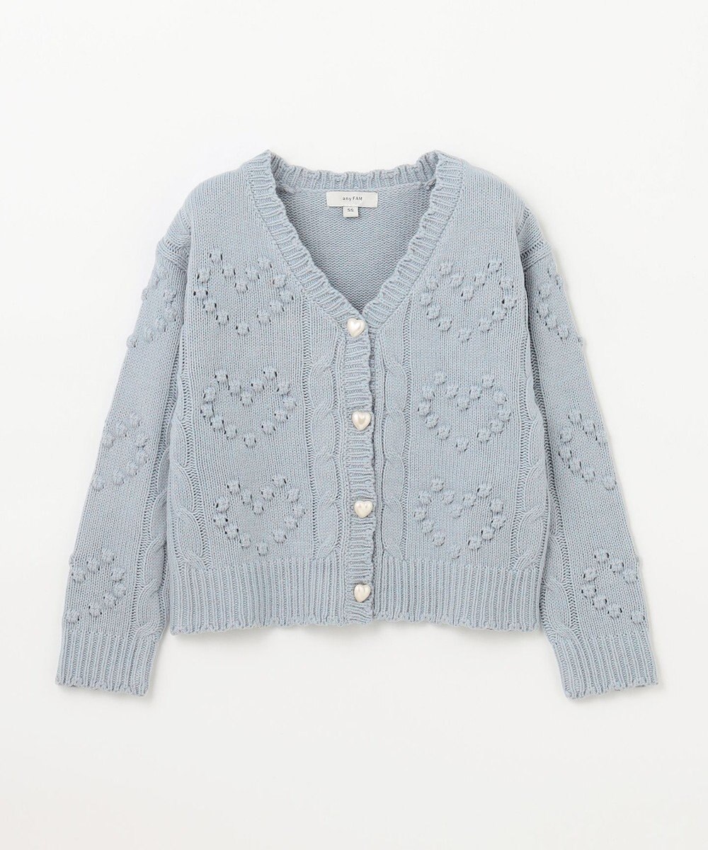 ANY KIDS ハート ニット カーディガン 