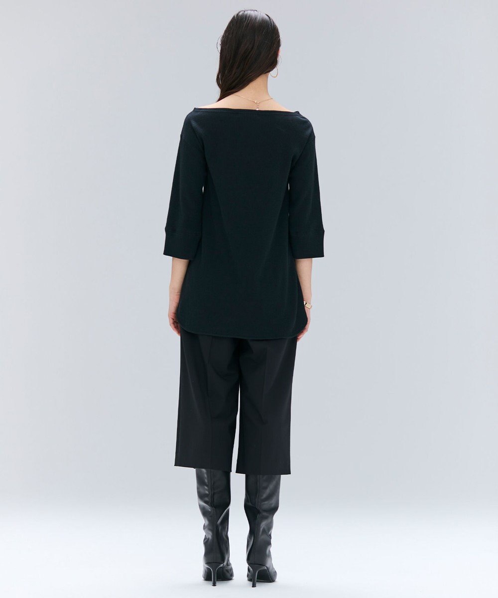 BEIGE， 【洗える】GLOBE / コットンリブ7分袖カットソー 