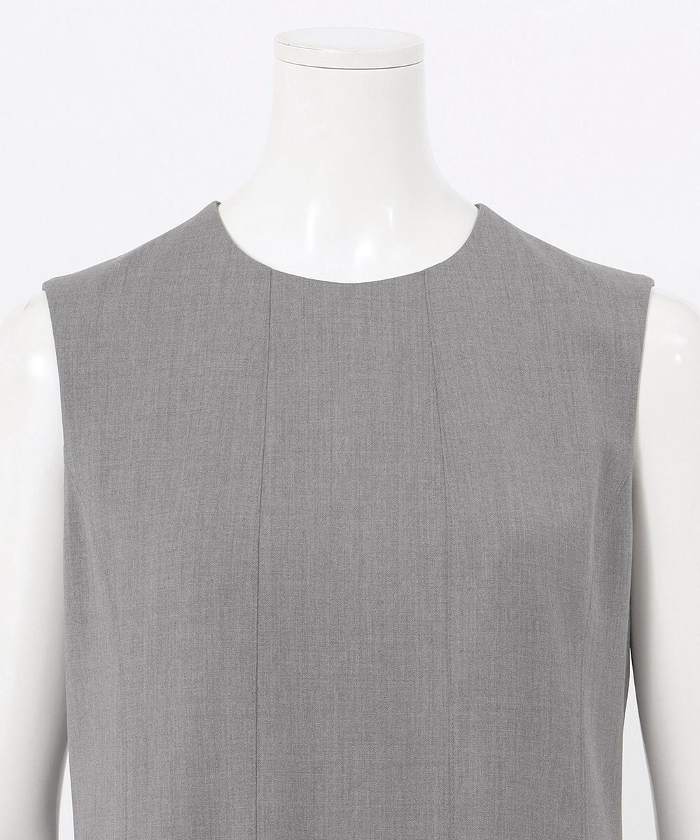 23区 L 【エステータ】ウールシルクギャバジン ランダムヘム ワンピース 