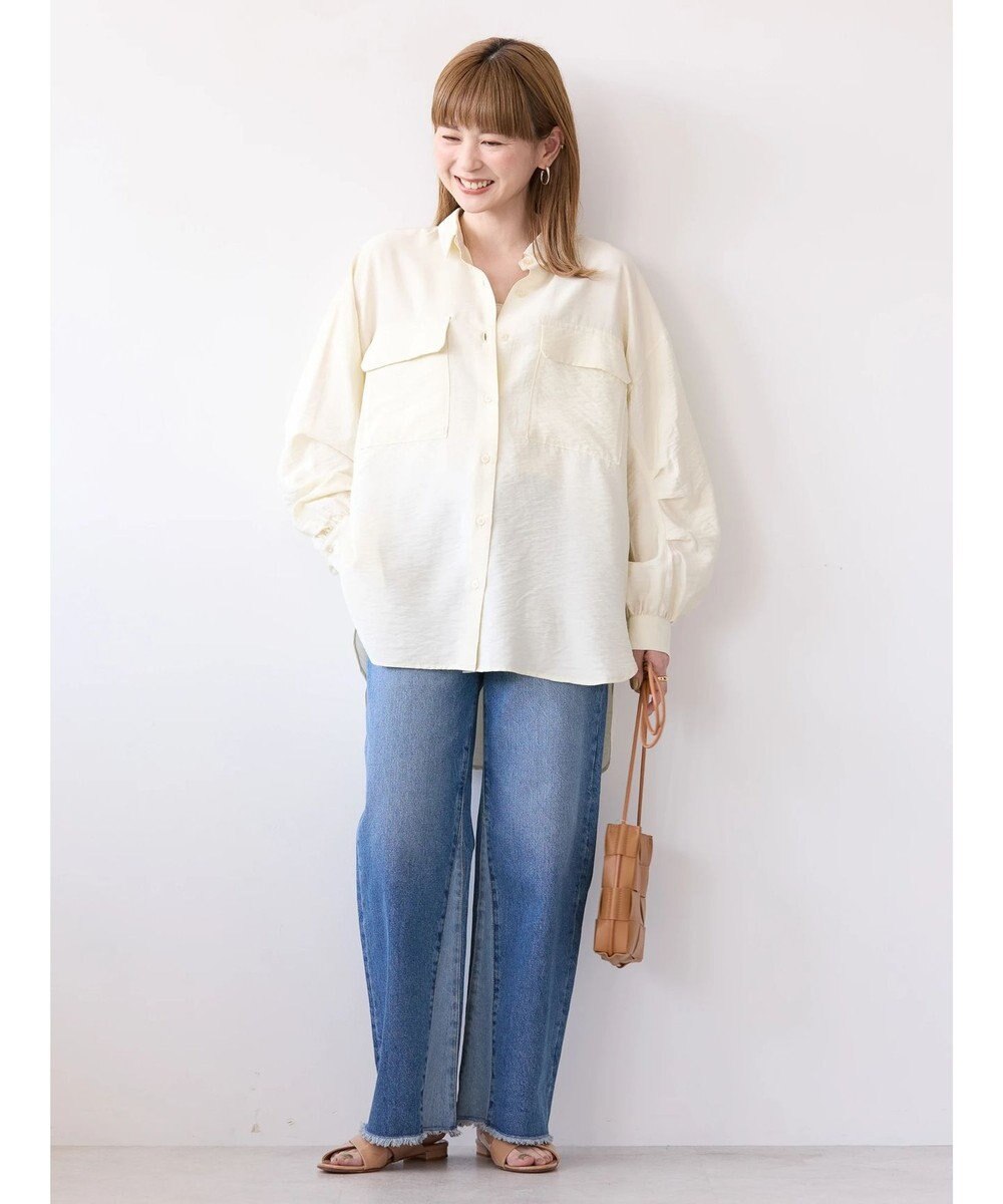 AMERICAN HOLIC 接触冷感Ｗポケット袖タックシャツチュニック 