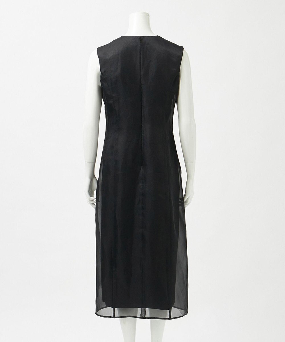 23区 S 【エステータ】シルクブレンド ライトタフタ シアーコンビ ワンピース 