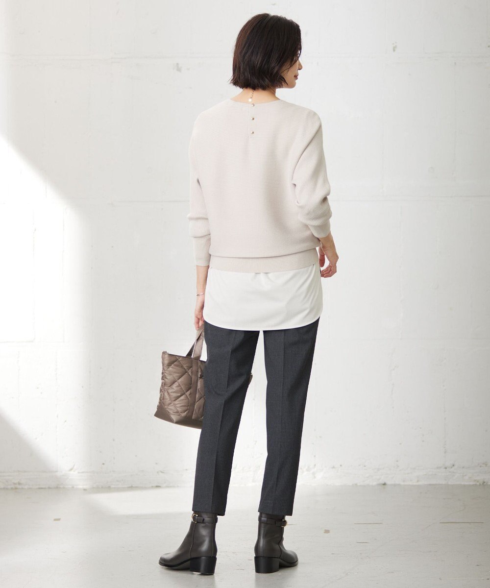 J.PRESS LADIES 【洗える】VIS/PE RIB ドルマンスリーブ ニット 