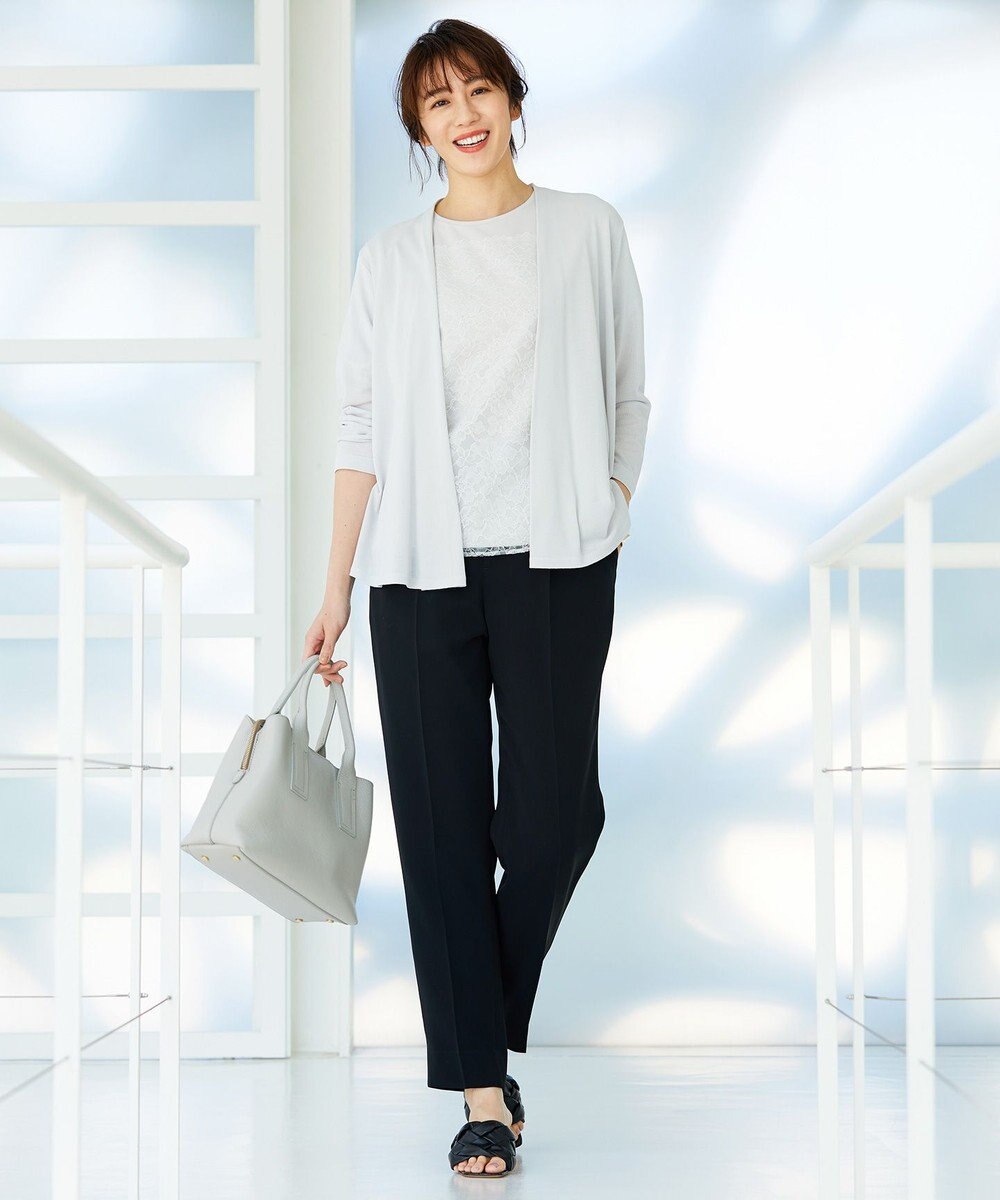 自由区 【保湿性/吸湿性/吸水速乾/接触冷感/UVケア】ハンディカーディガン ショート 