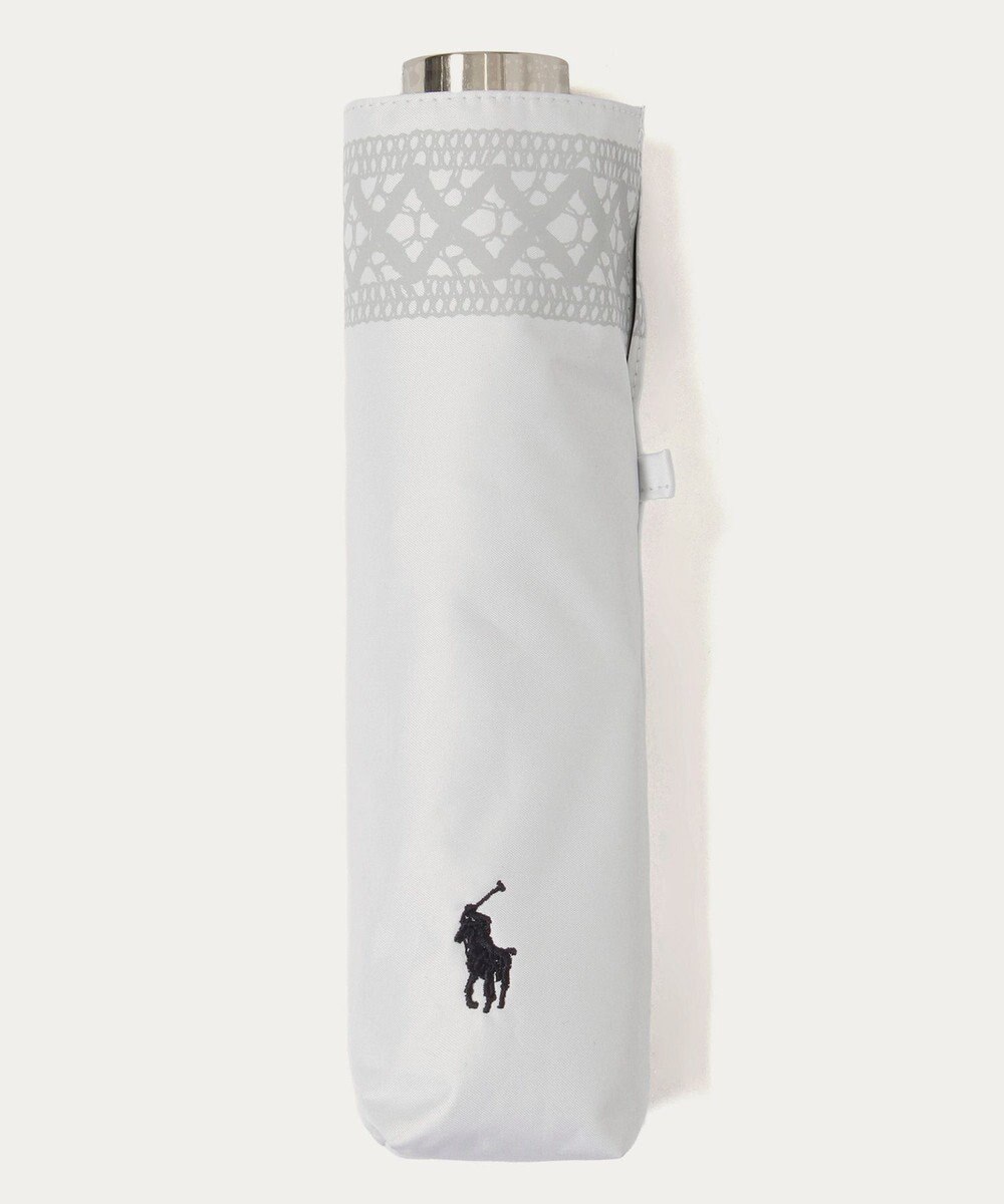 MOONBAT 【WEB限定/ 遮光率100％/遮熱/UV】POLO RALPH LAUREN（ポロ ラルフローレン）晴雨兼用日傘 ワンポイント ポロポニー レース 折りたたみ傘 