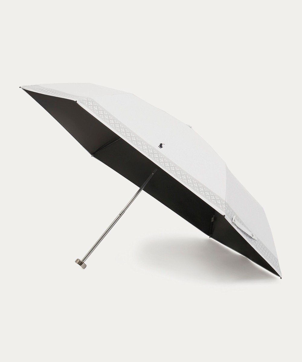 MOONBAT 【WEB限定/ 遮光率100％/遮熱/UV】POLO RALPH LAUREN（ポロ ラルフローレン）晴雨兼用日傘 ワンポイント ポロポニー レース 折りたたみ傘 