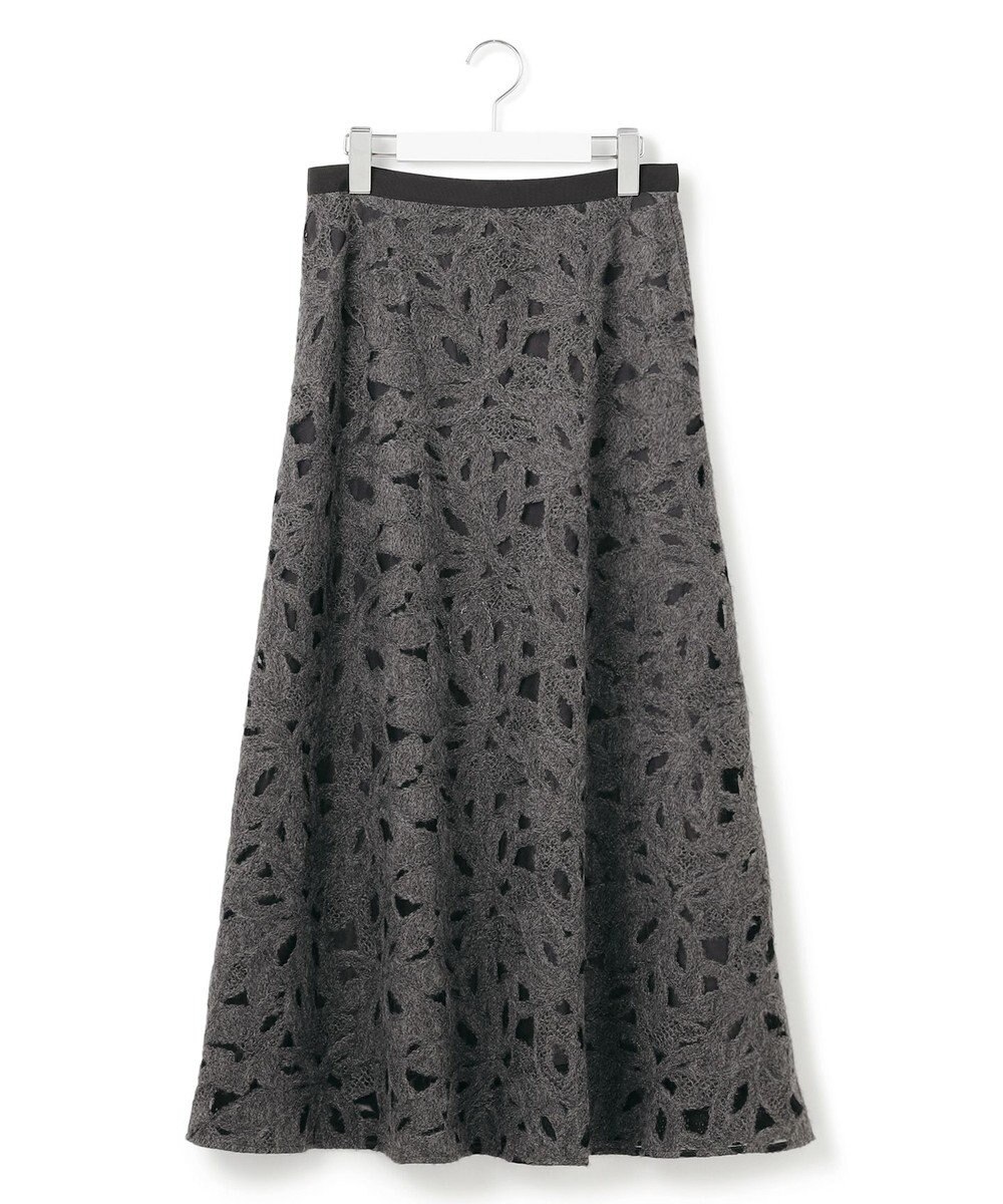 23区 【GOLD LABEL】チュールヘアリーエンブロイダリー スカート 