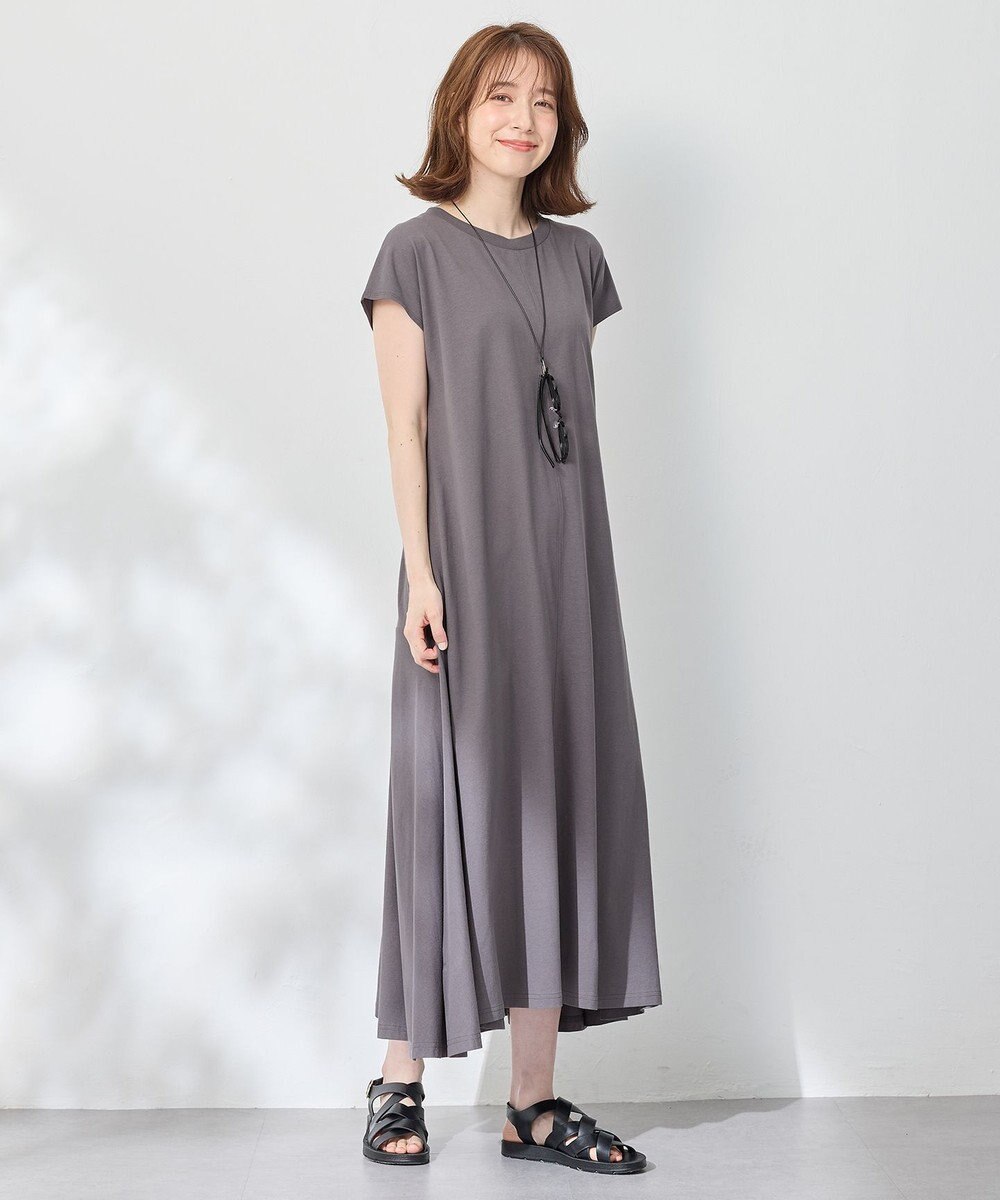 ANY 【洗濯機可】フレンチスリーブワンピース 