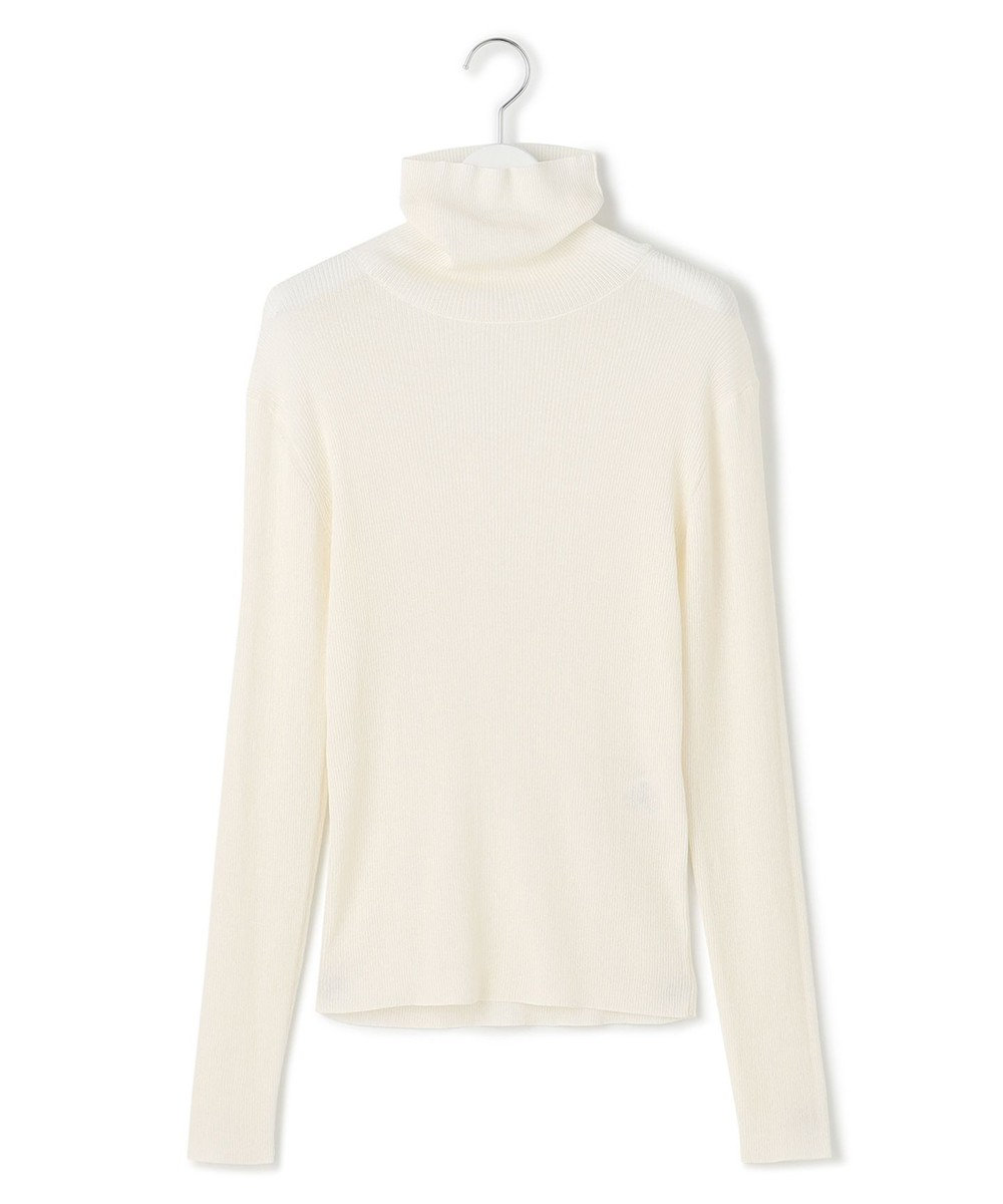 23区 【SLOW/一部店舗限定】シアーリブ タートルネックニット 