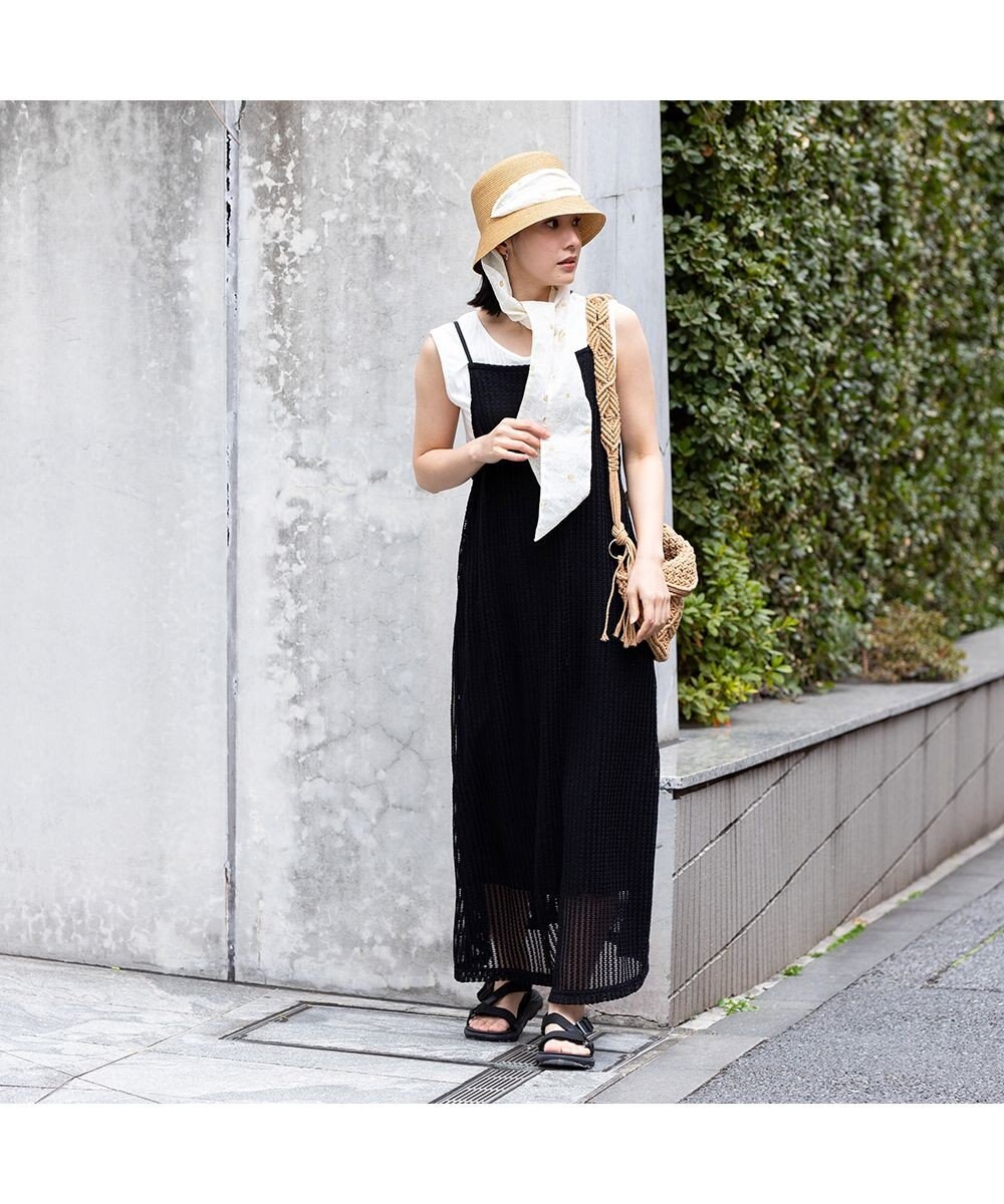 林八百吉商店 un chapeau  スカーフ付ペーパーハット 