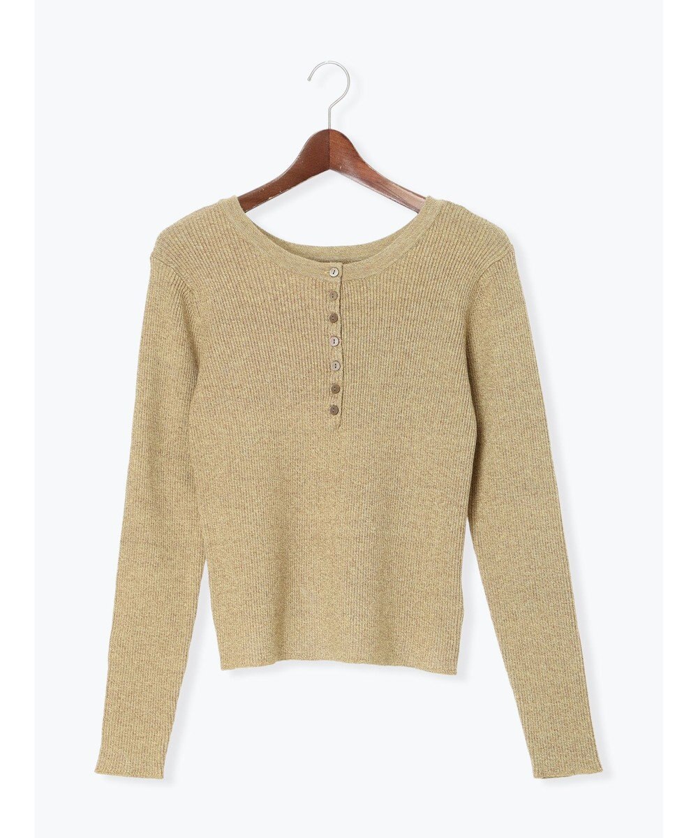 Te chichi ヘンリーネックマーブルニット 