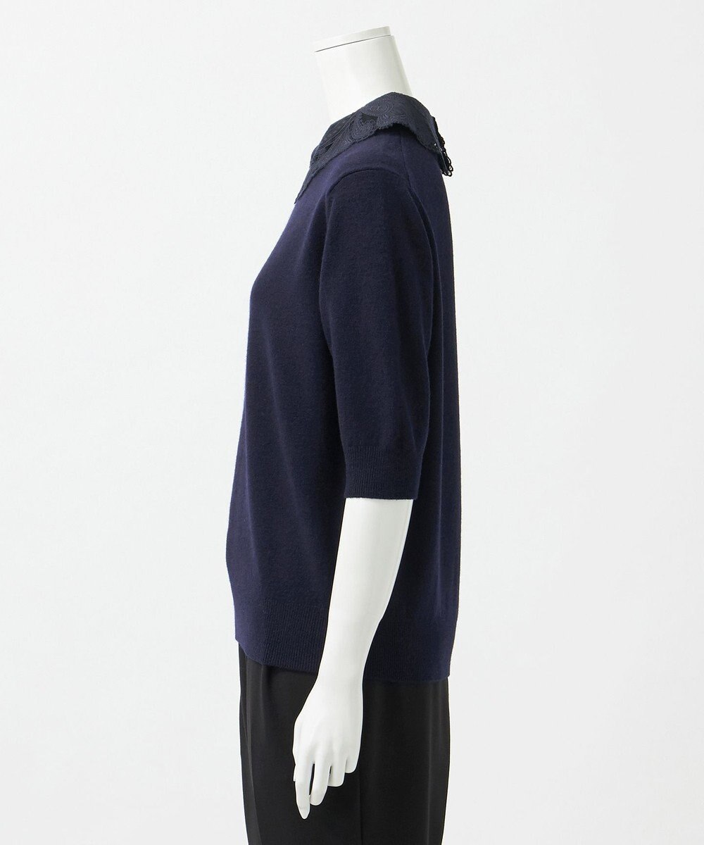 23区 S 【R(アール)】マイクロンメリノウール レース襟 ニット 