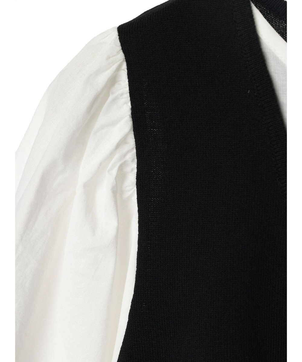 Green Parks ベスト風ドッキングニットプルオーバー 