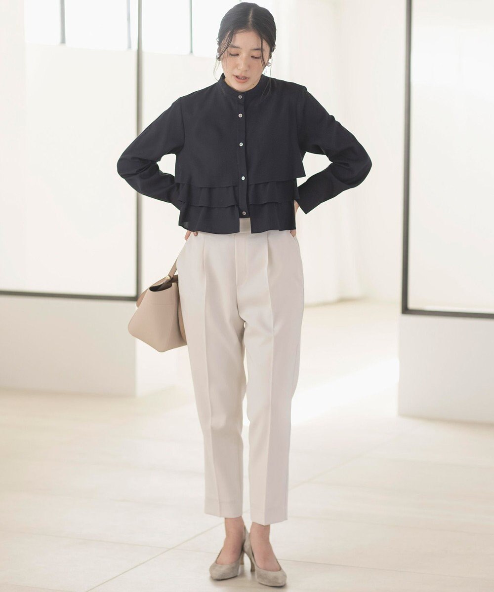 組曲 【WEB限定カラーあり】リヨセルシャーティング ティアードブラウス 