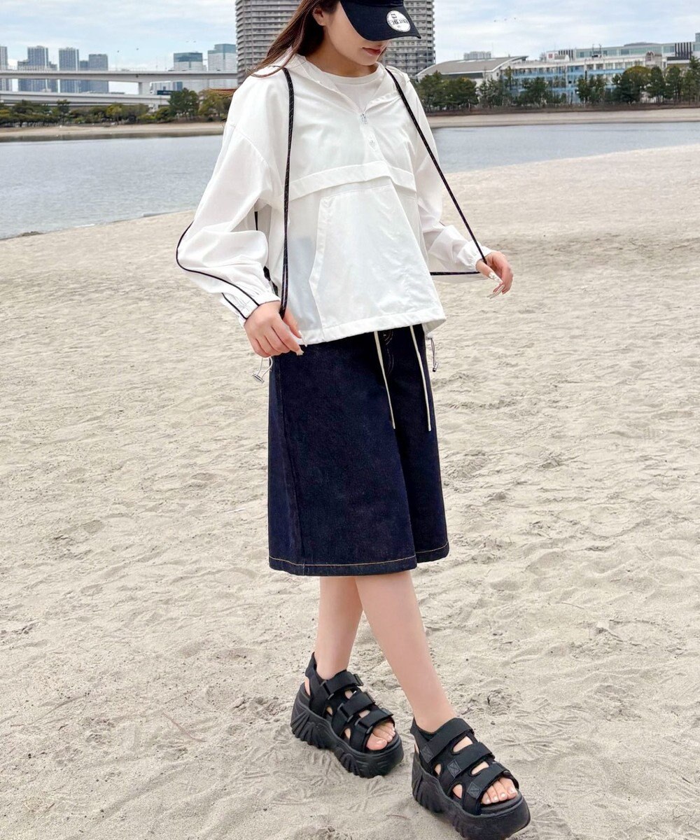 WEGO 【日焼け対策/セットアップ対応】ラッシュガードラインアノラックパーカー 