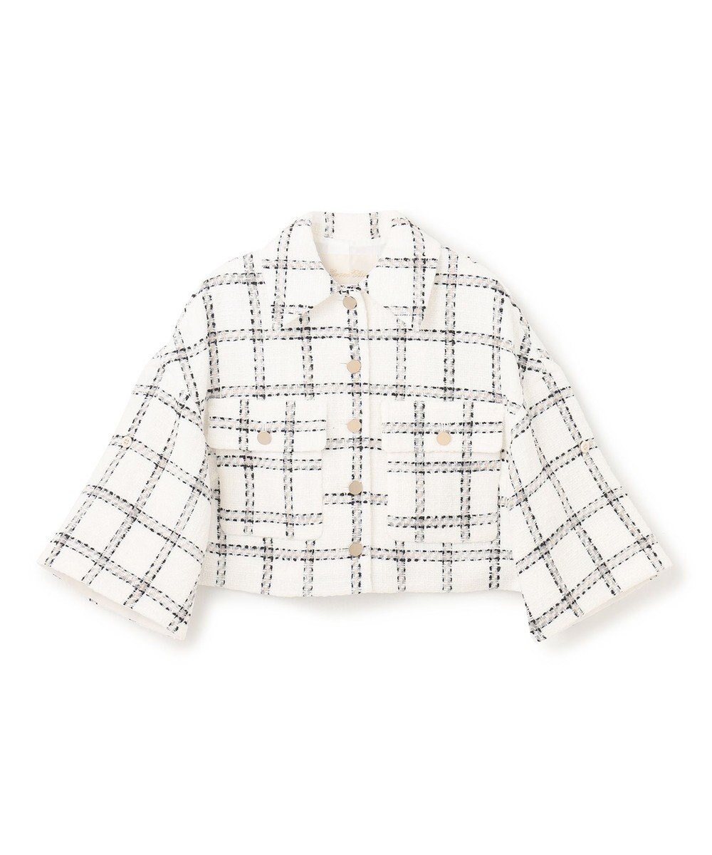 GRACE CONTINENTAL チェックツイードショートジャケット 