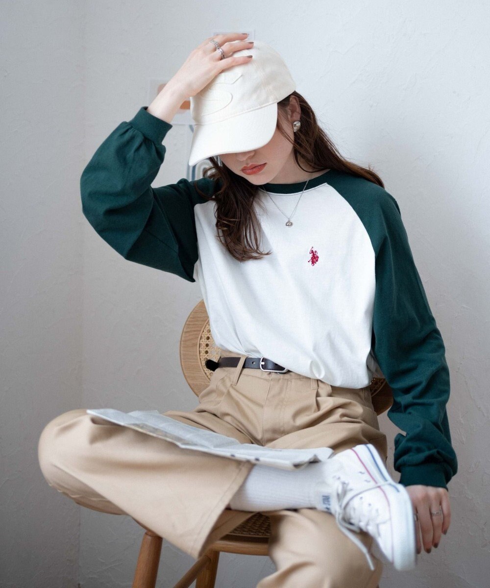 WEGO USPOLOだぼそでカラーロンT 