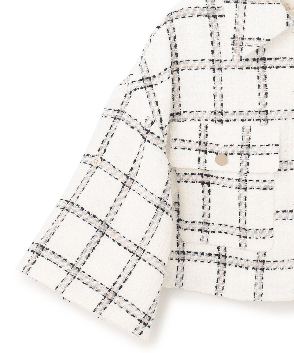 GRACE CONTINENTAL チェックツイードショートジャケット 