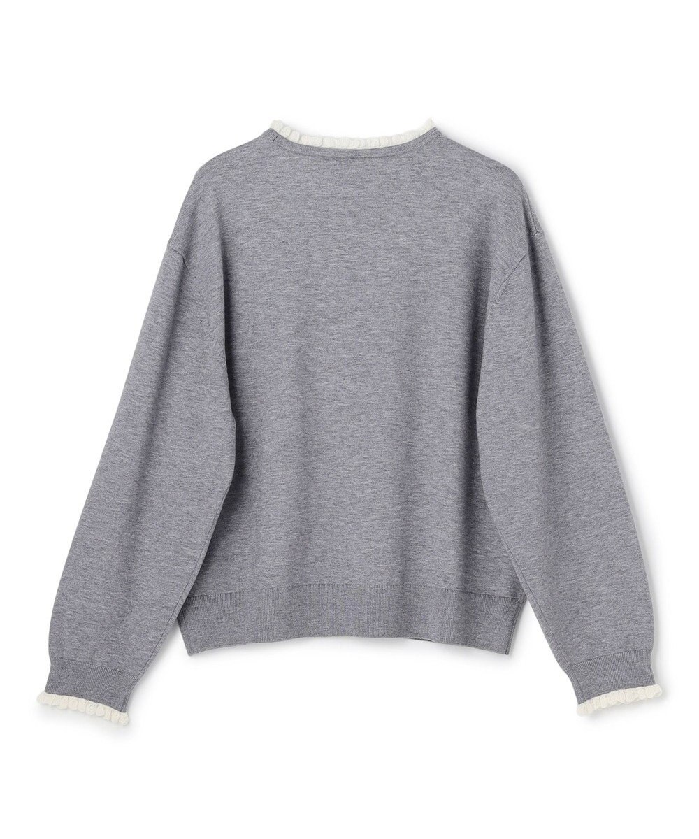 UNFILO フリルトリミング ニット 