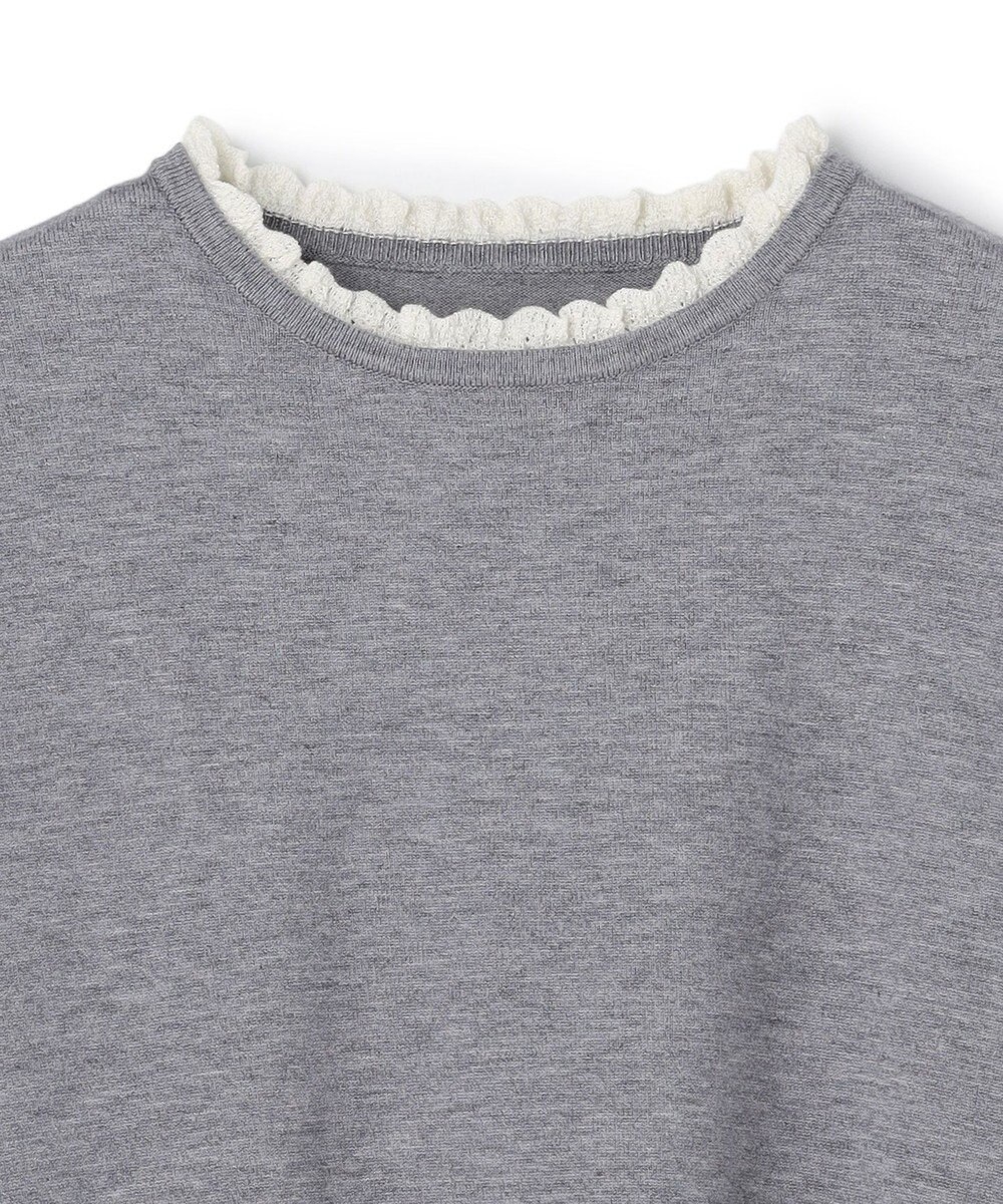 UNFILO フリルトリミング ニット 