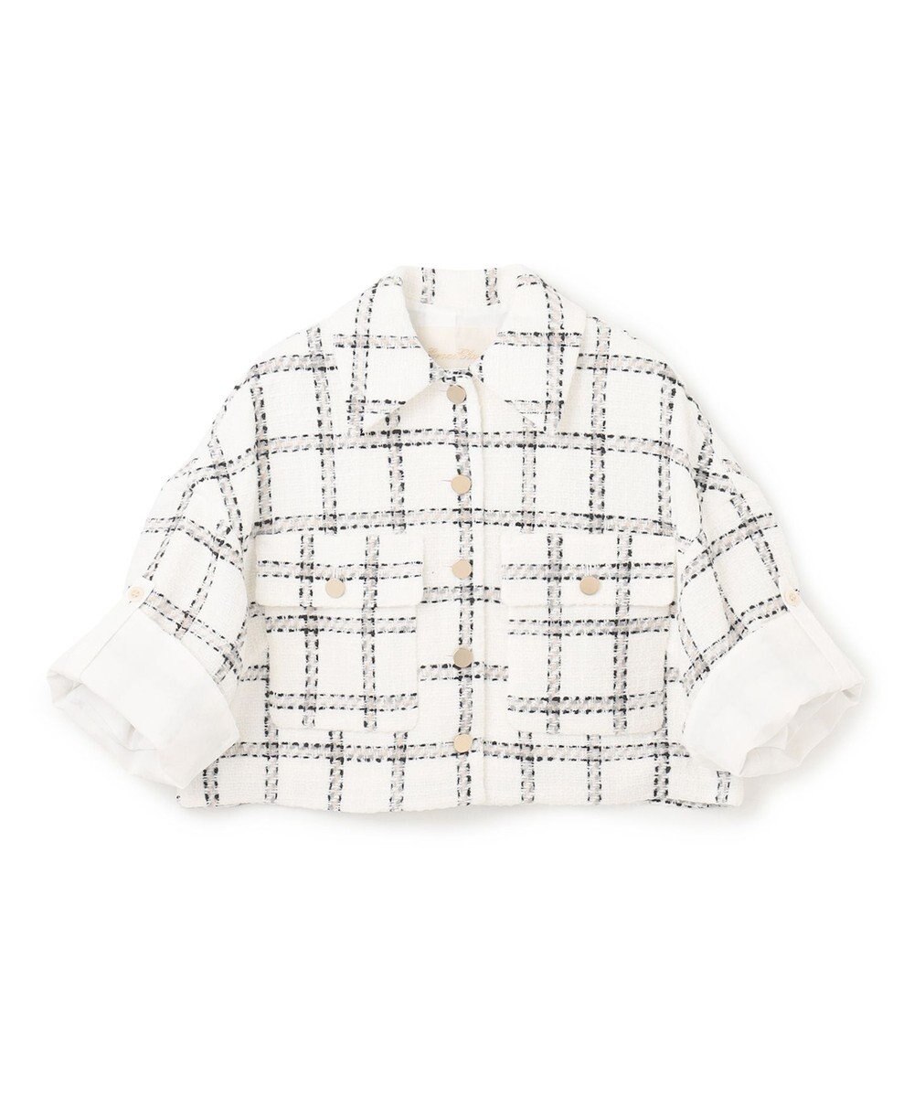 GRACE CONTINENTAL チェックツイードショートジャケット 