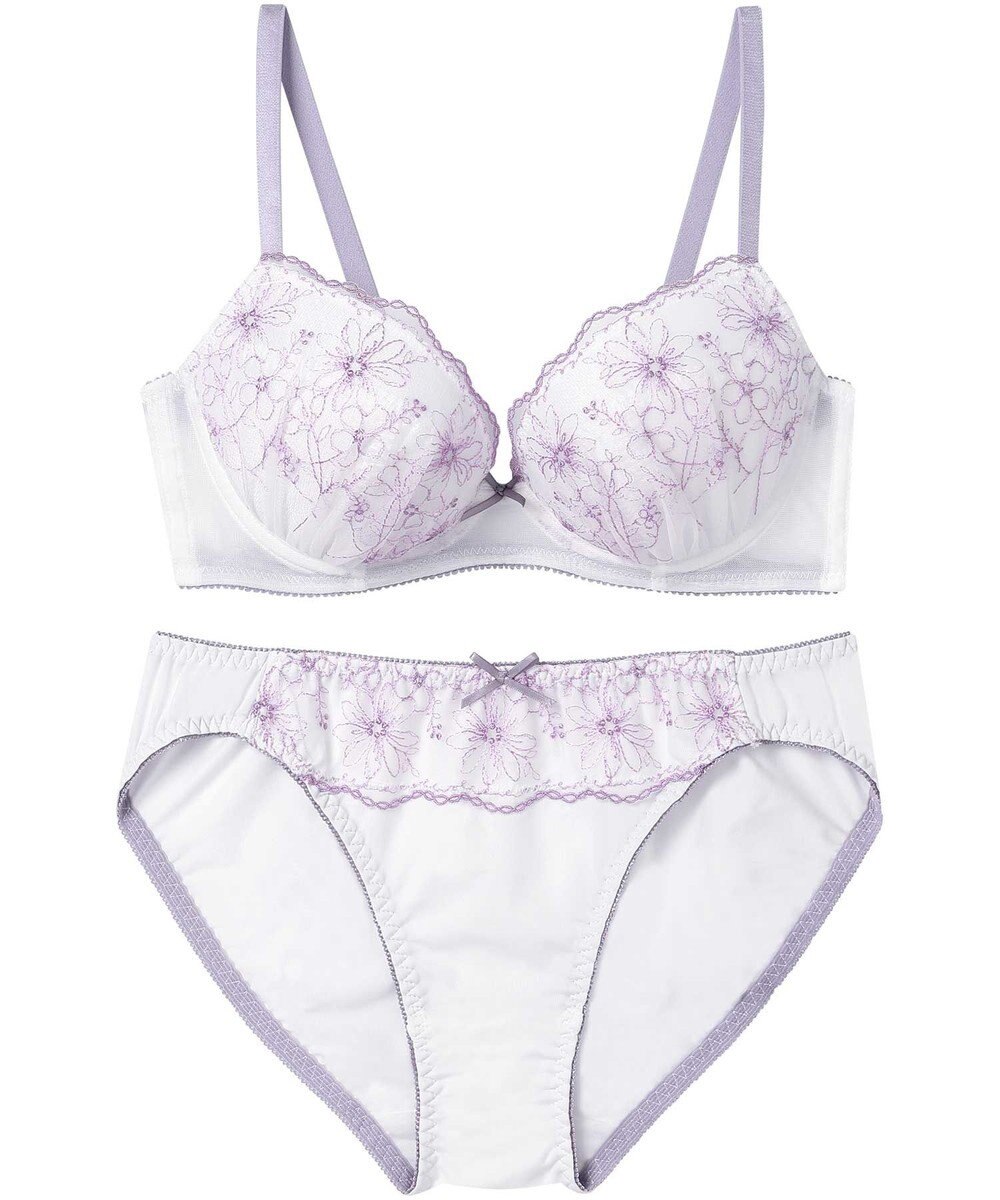 AMPHI ブラジャー ショーツセット 自然にボリュームアップ まるみバスト カップボリュームの調整可能 【ブラ＆ショーツセット】 上下セット BCC101 アンフィ／ワコール 