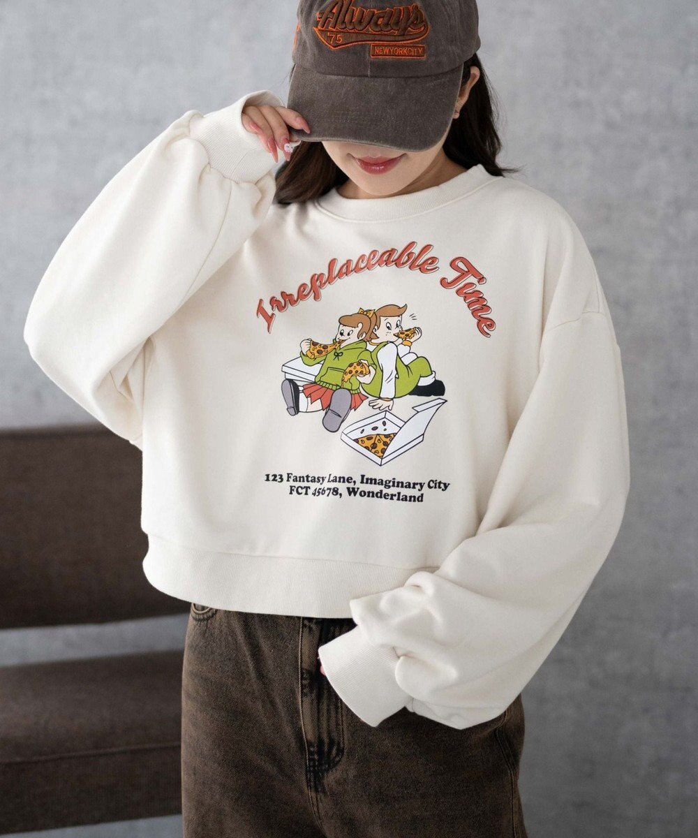 WEGO イラストプルオーバースウェット 