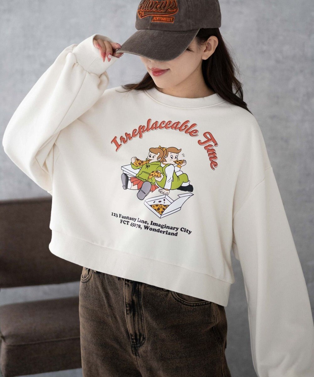 WEGO イラストプルオーバースウェット 