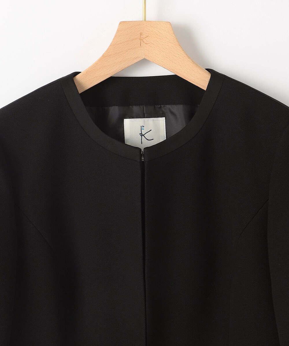 組曲 NOIR 【洗える】ウォッシャブルストレッチバーズアイ　ジャケット＋ワンピース 