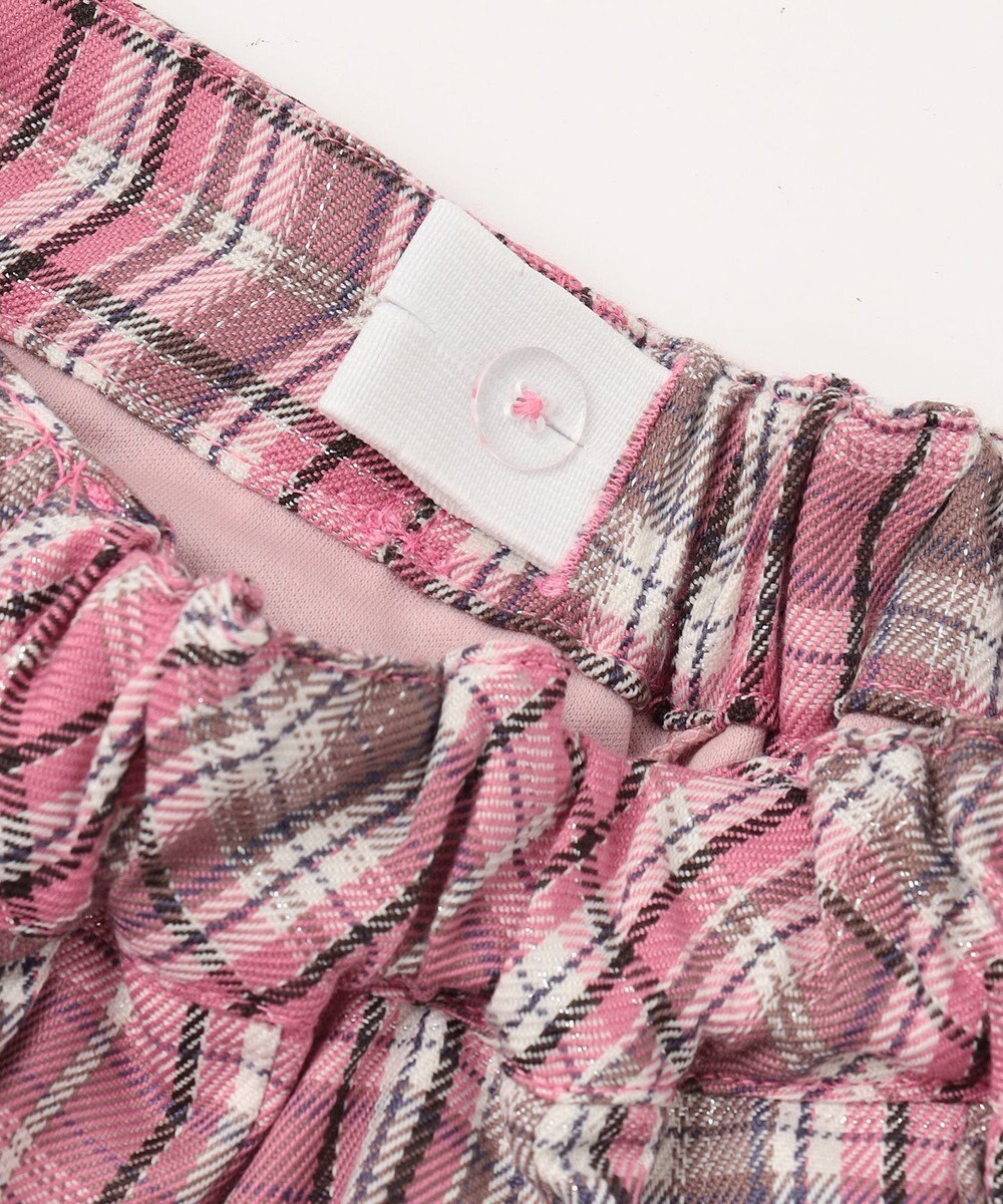 ANY KIDS ラメチェックプリーツスカパン 